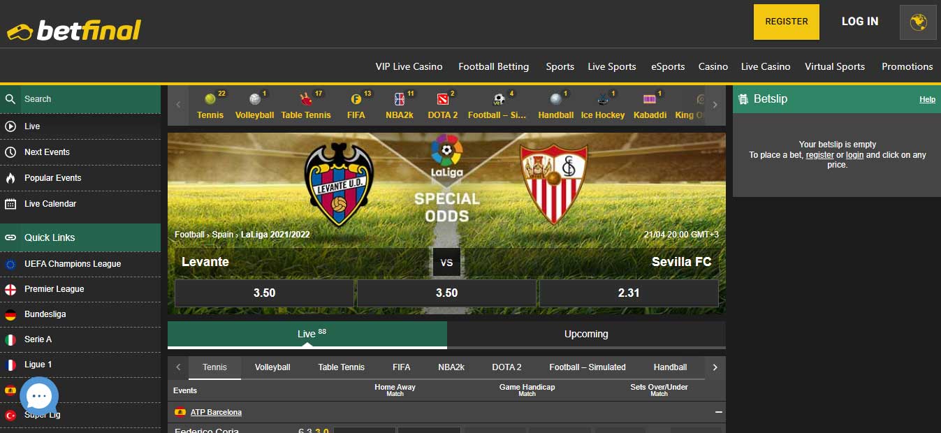 betfinal payment methods